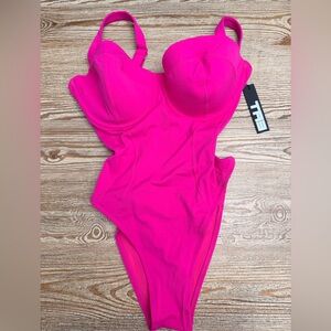 TA3 Bright Hot Pink One-Piece Swimsuit
